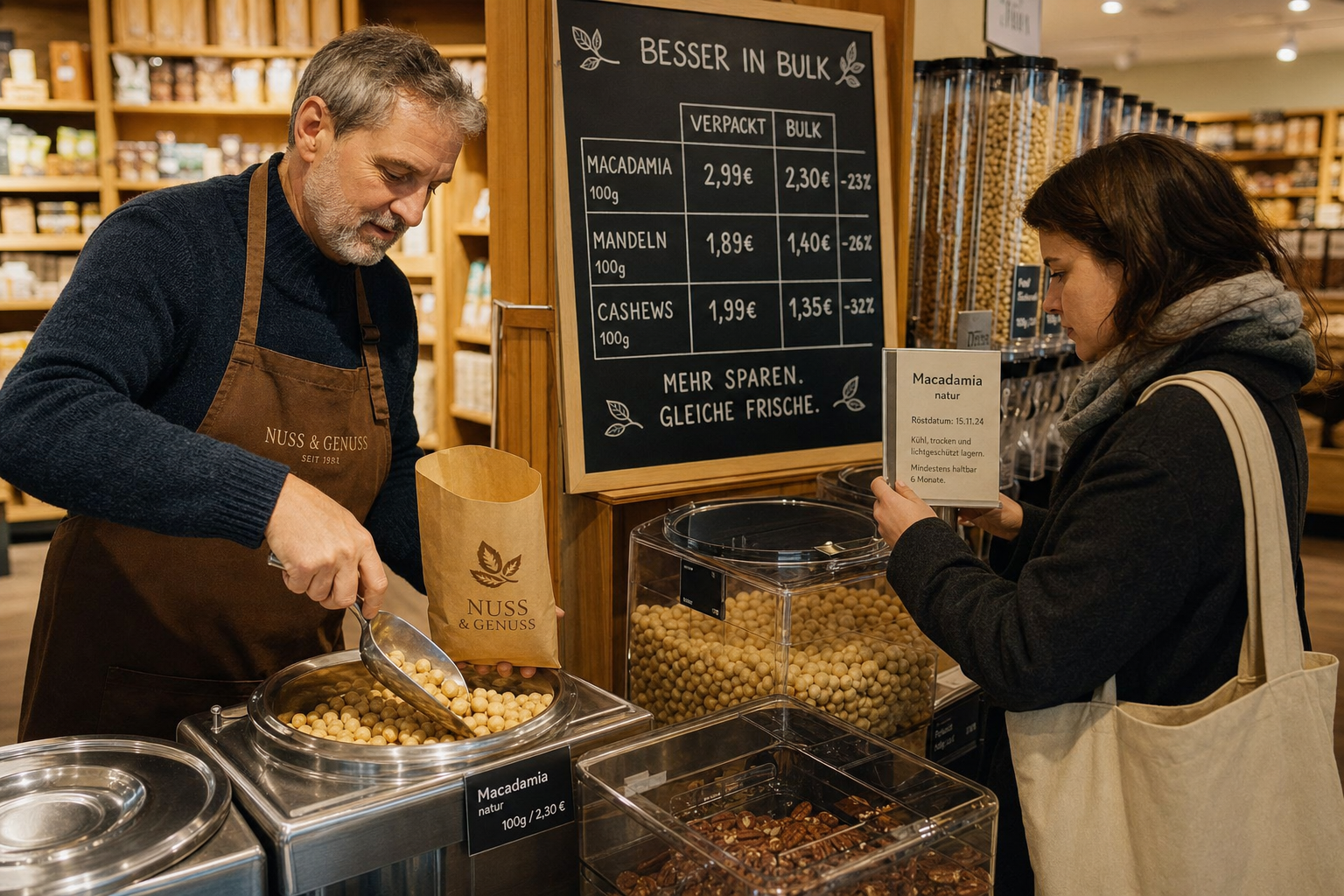 Vergelijking prijs en houdbaarheid macadamia noten