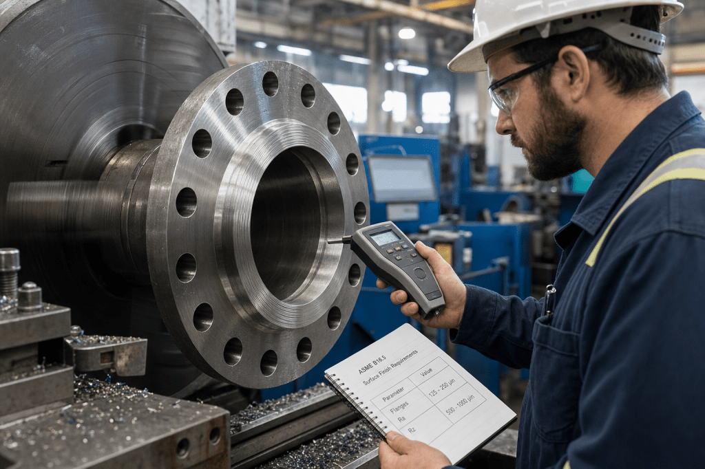 Welke normen en ruwheidswaarden (Ra/Rz) moet je aanhouden bij flange facing services om een optimale pakkingafdichting te behalen voor verschillende typen&nbsp;pakkingen?