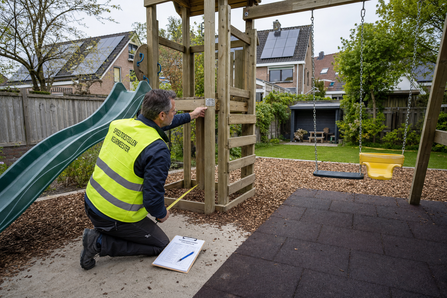 Veiligheidsnormen voor houten speeltoestellen